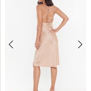 Satin Your Dreams Midi Dress NWT